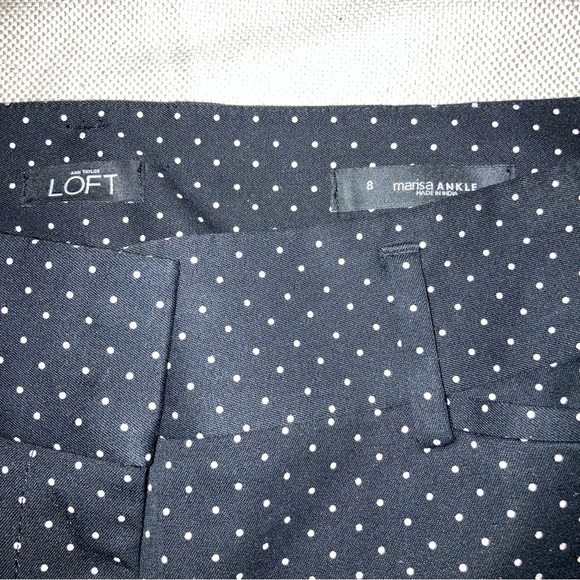 Ann Taylor loft black and cream polka dot ankle trousers - Picture 3 of 3